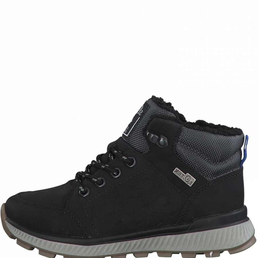 s.Oliver S.Oliver Kinder Jungen Schnurschuh Halbhoch Tex- Membran Schwarz S21 5-5-45100-27 098 Black Comb. Stiefel