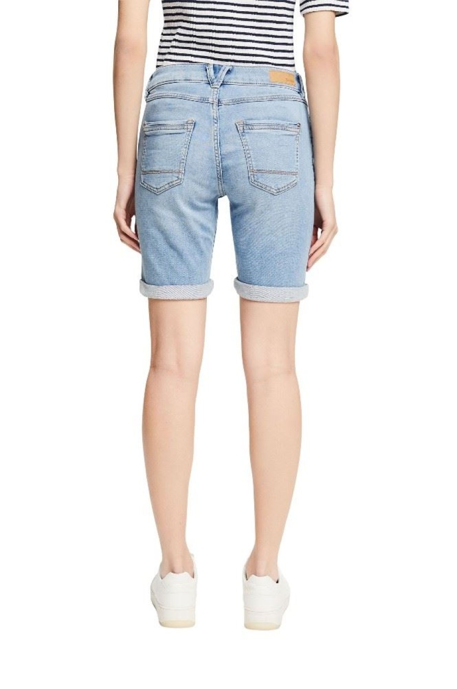 ESPRIT Esprit Denim-Shorts Aus Bio-Baumwoll-Mix 992Ee1C311 E903 Blue Light Hose