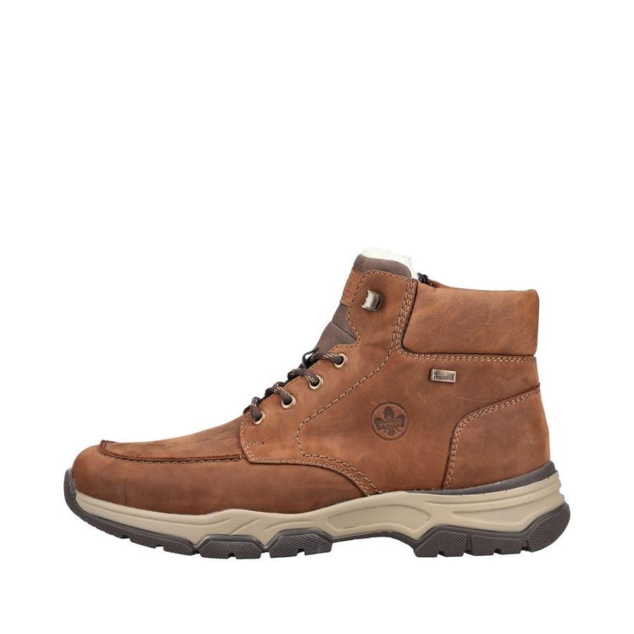 Rieker Rieker Antistress Herren Schnurboot Schnurschuh Leder Tex- Membran Braun S21 31240-22 Noce/Peanut Stiefel