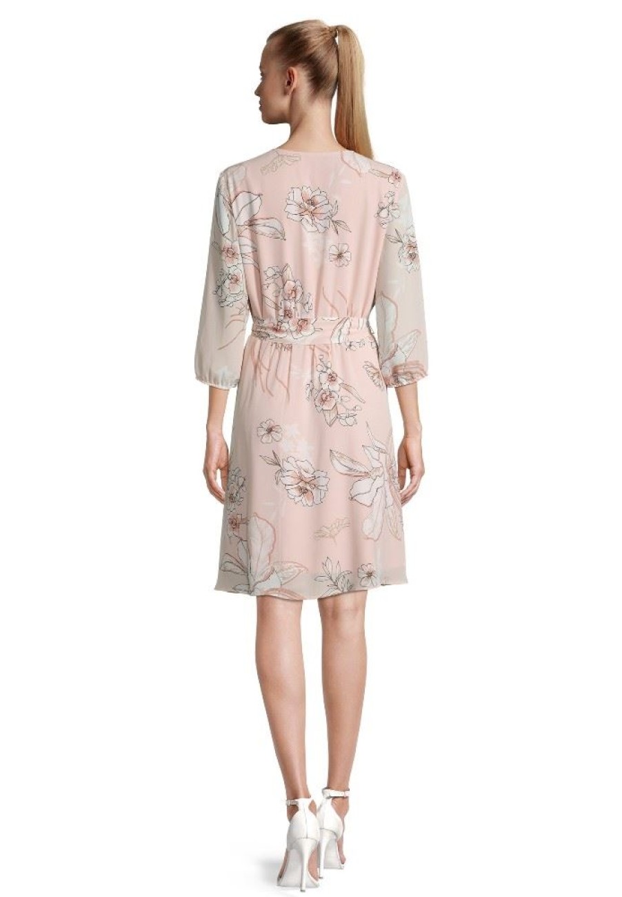 Betty Betty Barclay Kleid 3/4 Arm Floral Schwingend Rosa Creme 15382192 4815 Rose/Cream Kleid