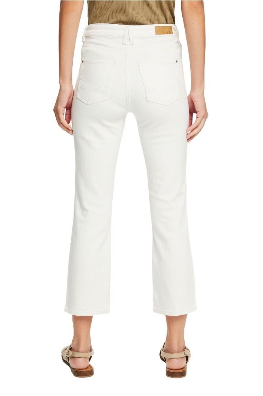 ESPRIT Esprit Cropped Jeans Mit Kick Flare 032Ee1B320 E110 Off White Jeans