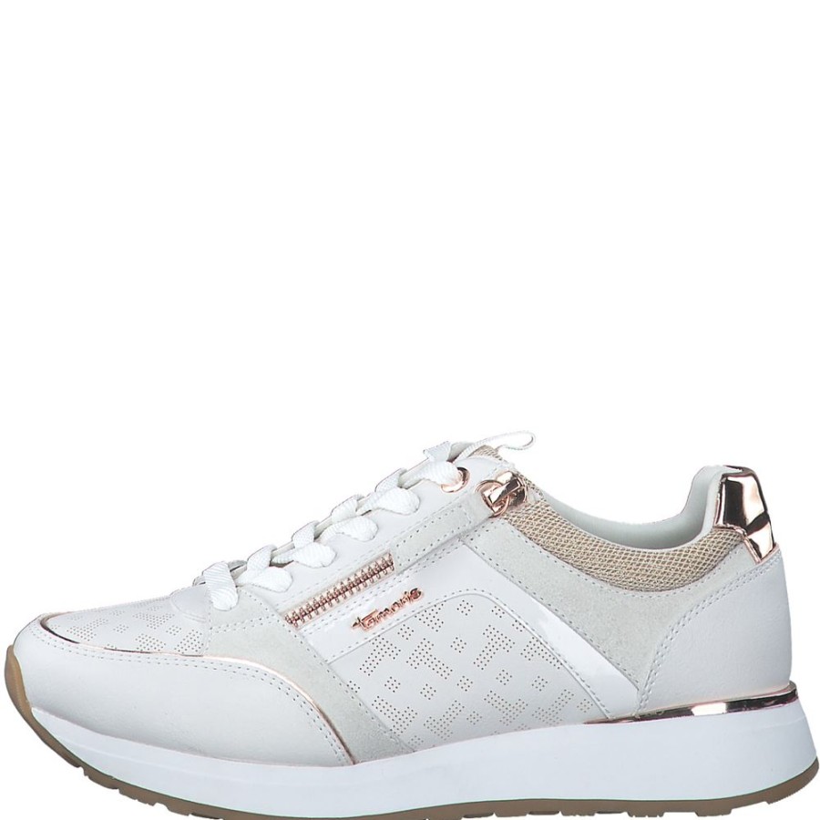 Tamaris Tamaris Sneaker Schnurschuh Wechselfusbett Weis S13 1-1-23726-20 144 White/Roseg Sneaker