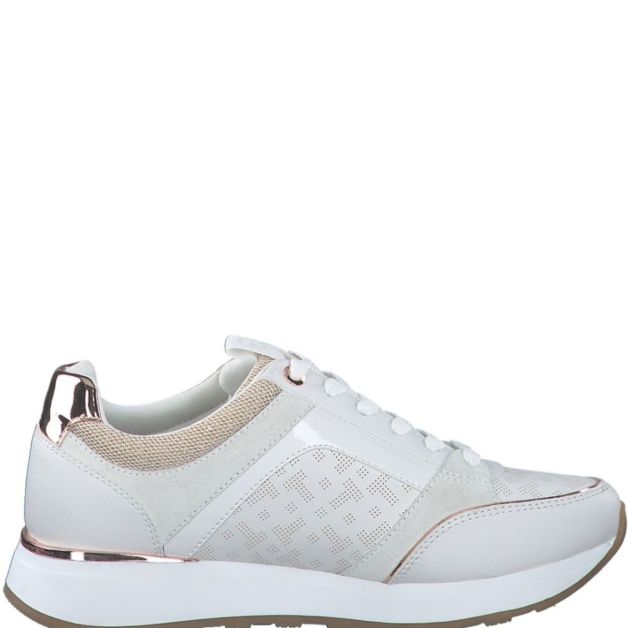 Tamaris Tamaris Sneaker Schnurschuh Wechselfusbett Weis S13 1-1-23726-20 144 White/Roseg Sneaker