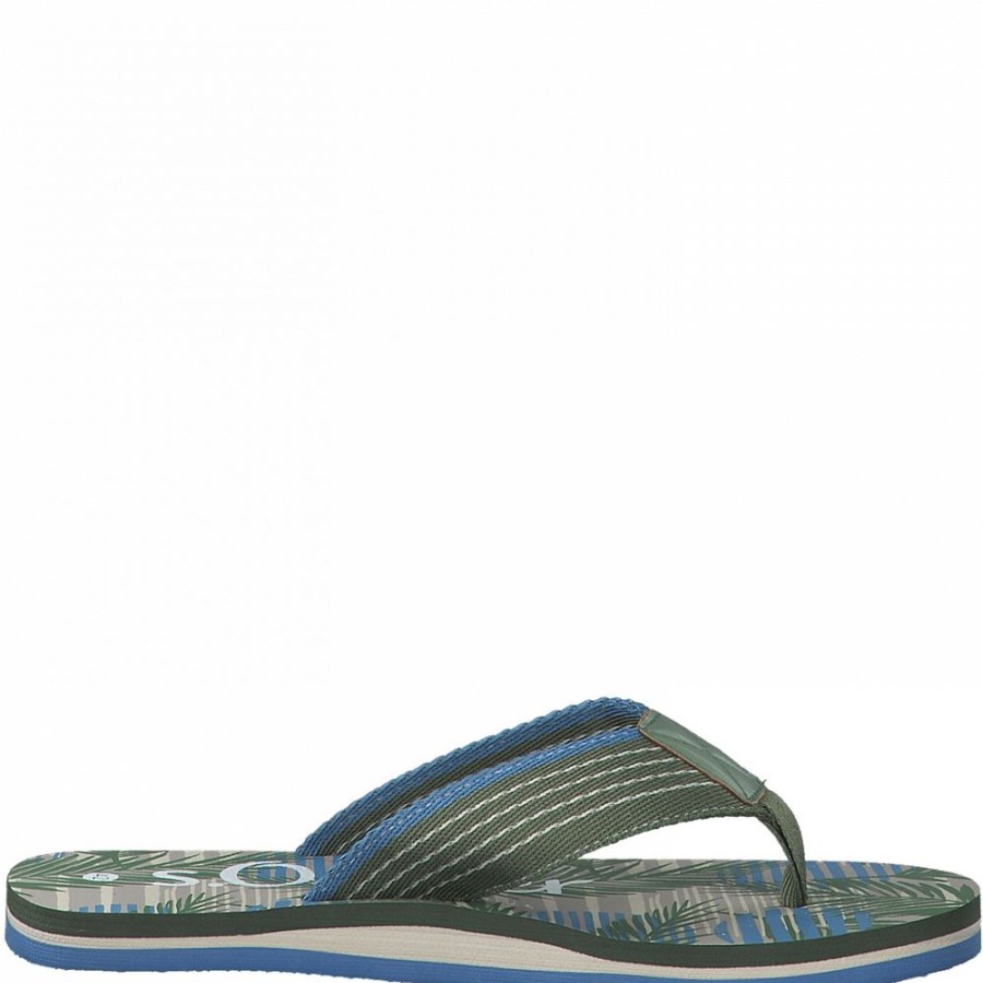 s.Oliver S.Oliver Herren Flip Flops Zehentrenner Grun S12 5-5-17210-38 730 Khaki Comb Pantoletten