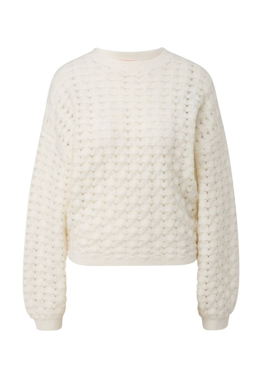 QS Qs By S.Oliver Strickpullover S23 2137872 0200 White Pullover