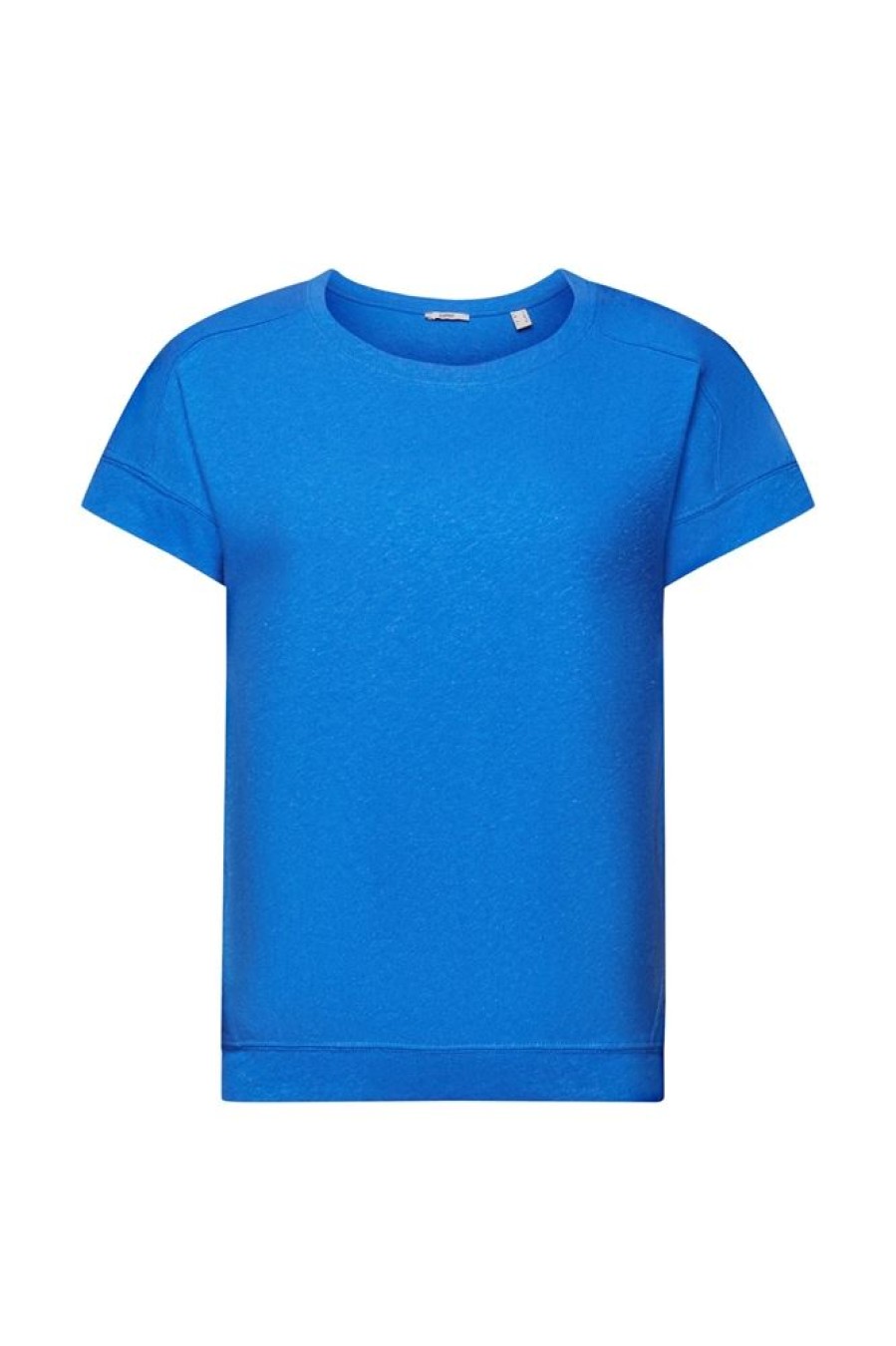 Esprit Esprit T-Shirt Aus Baumwoll-Leinen-Mix Blau, Schwarz S23 033Ee1K319 E410 Bright Blu T-Shirt