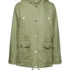 EDC Edc Parka Mit Kapuzeneinsatz Aus Jersey Grun S23 013Cc1G309 C345 Light Khak Jacke