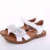 Imac Imac Madchen Sandale Leder Blumen- Applikation Strasssteine Klettverschluss Weis, Blau S13 380550 Sandalen