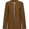 EDC Edc Blazer Crinkle- Effekt Ungefuttert Grun S12 052Cc1G302 C350 Khaki Gree Blazer