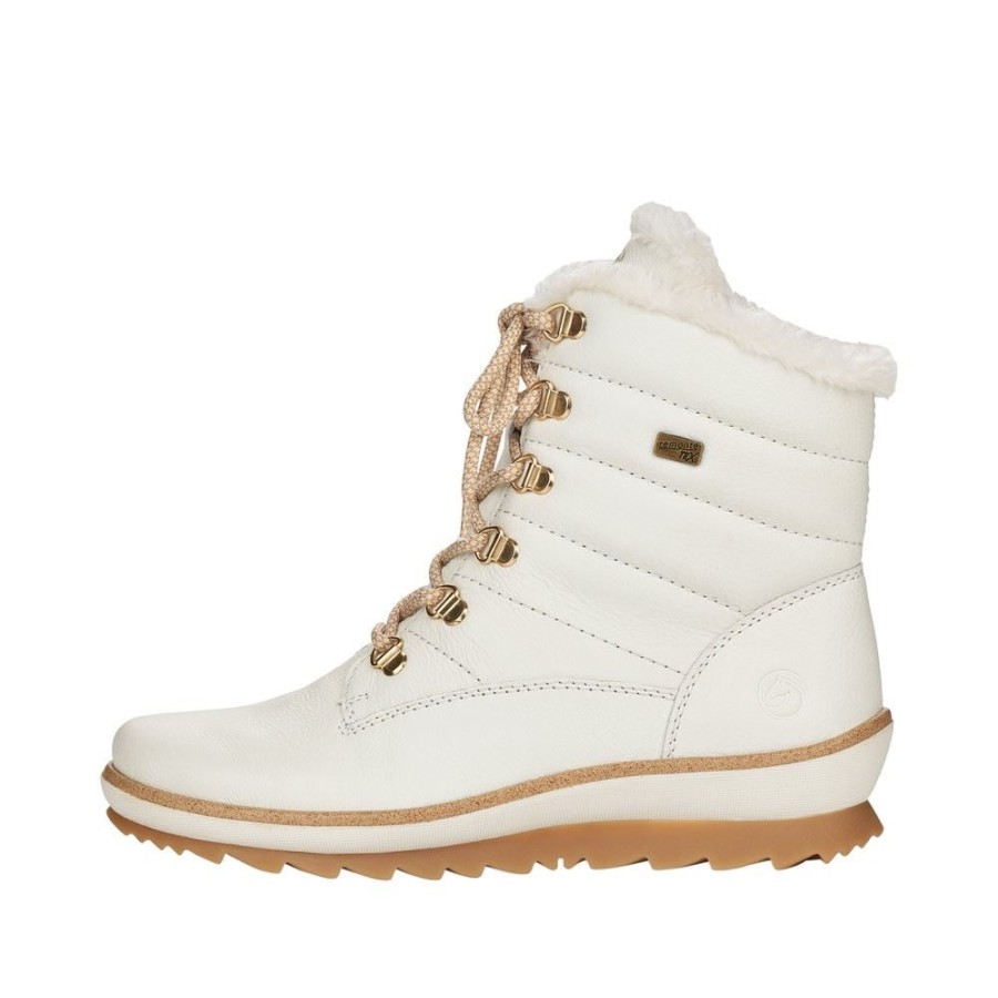 Remonte Remonte Schnurboot Leder Tex- Membran Warmfutter Weis S22 R8480-80 Dirtywhite/Bian Stiefel