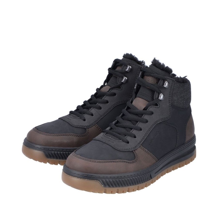 Rieker Rieker Herren Schnurboots Tex- Membran Warmfutter Extraweite H Schwarz S23 38545-00 Moro/Black/Schw Stiefel