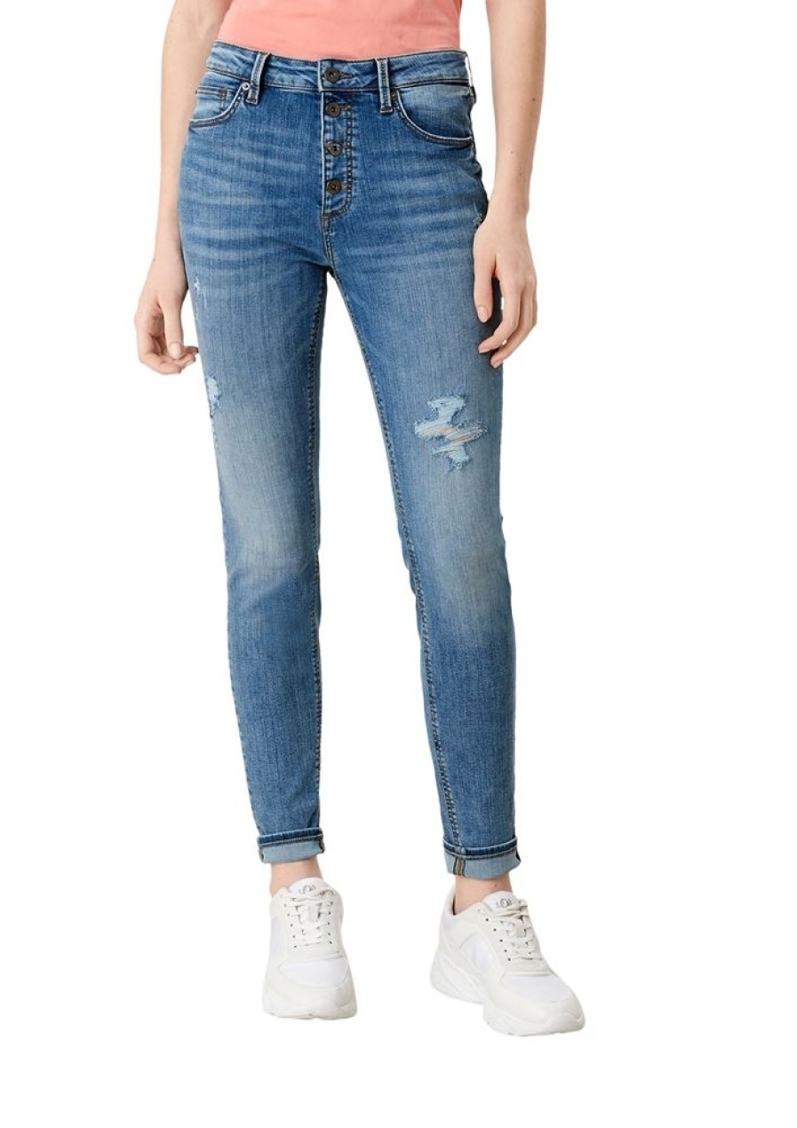 QS Qs Designed By Jeans Skinny High Waist 2112813 55Z4 Blue Stret Jeans