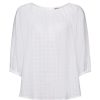 Esprit Esprit Lockere Bluse Mit 3/4 Armeln Weis S23 063Ee1F306 E100 White Bluse