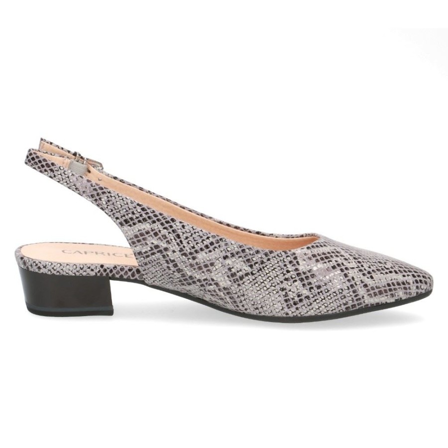 Caprice Caprice Slingpumps Bequem Leder 9-9-29403-24 293 Grey Phyton Sling