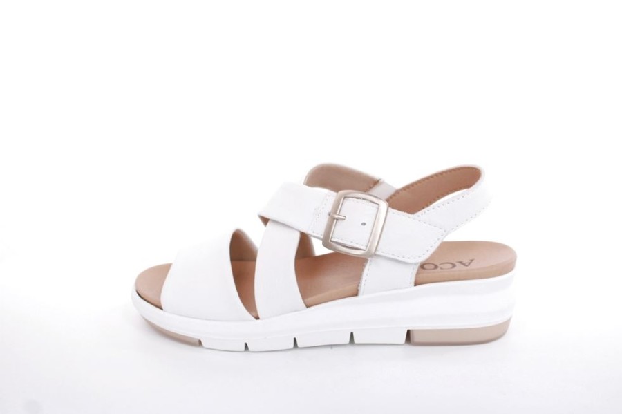 ACO Aco Maira 07 Damen Sandale Leder Wechselfusbett Weis S13 1300/10927 4209 Ice Valeri Sandalen