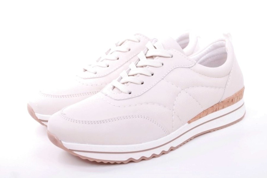 ACO Aco Damen Sneaker Claire 21 Leder Wechselfusbett S12 Beige 1207/10231 4216 Cream Sneaker