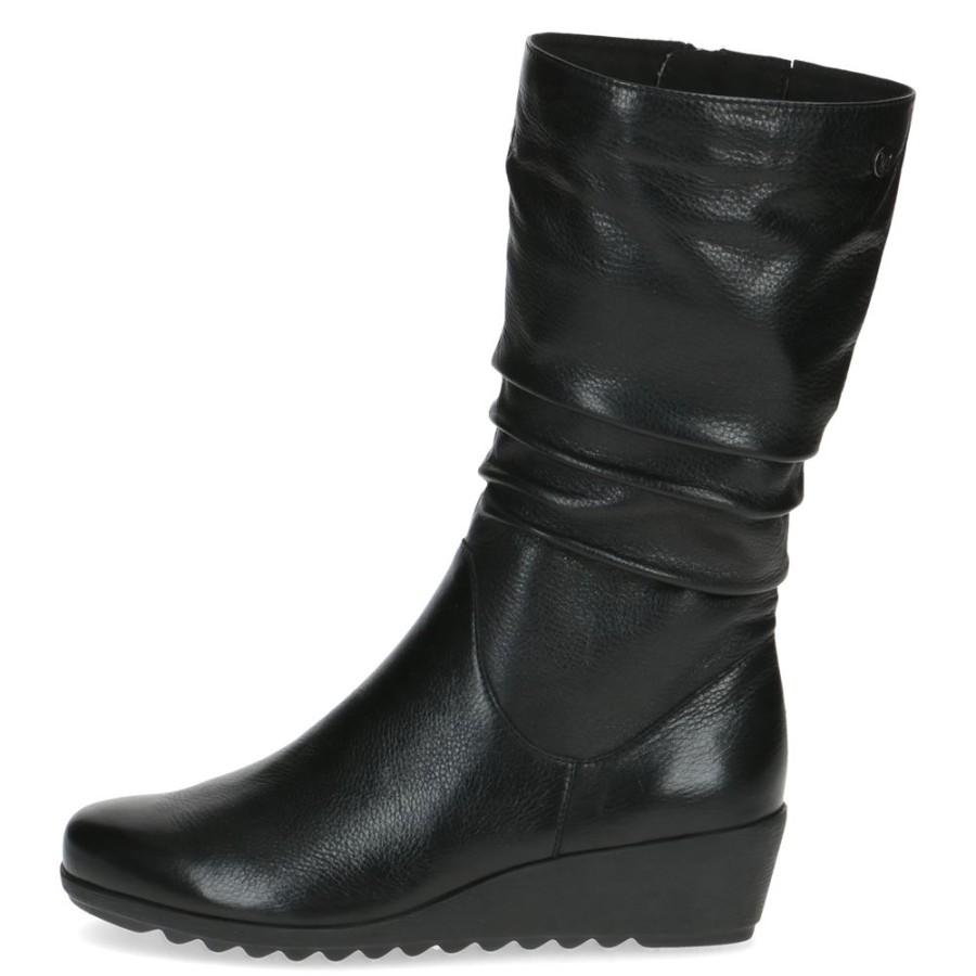 Caprice Caprice Stiefelette Leder G- Weite Schwarz S23 9-26413-41 022 Black Nappa Stiefel