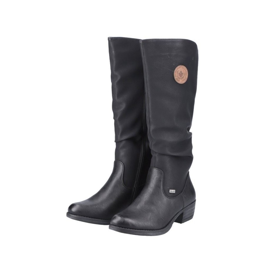 Rieker Rieker Antistress Damen Langschaftstiefel Tex- Membran Kuscheliges Warmfutter Schwarz S22 93157-00 Schwarz/Schwarz Stiefel