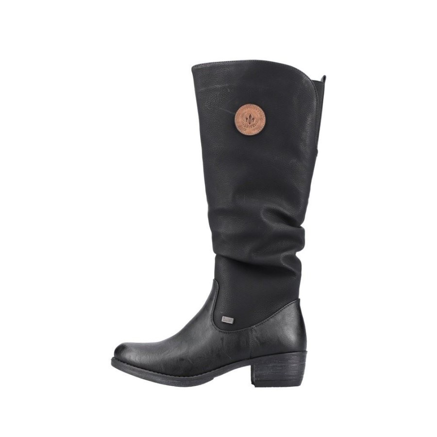 Rieker Rieker Antistress Damen Langschaftstiefel Tex- Membran Kuscheliges Warmfutter Schwarz S22 93157-00 Schwarz/Schwarz Stiefel