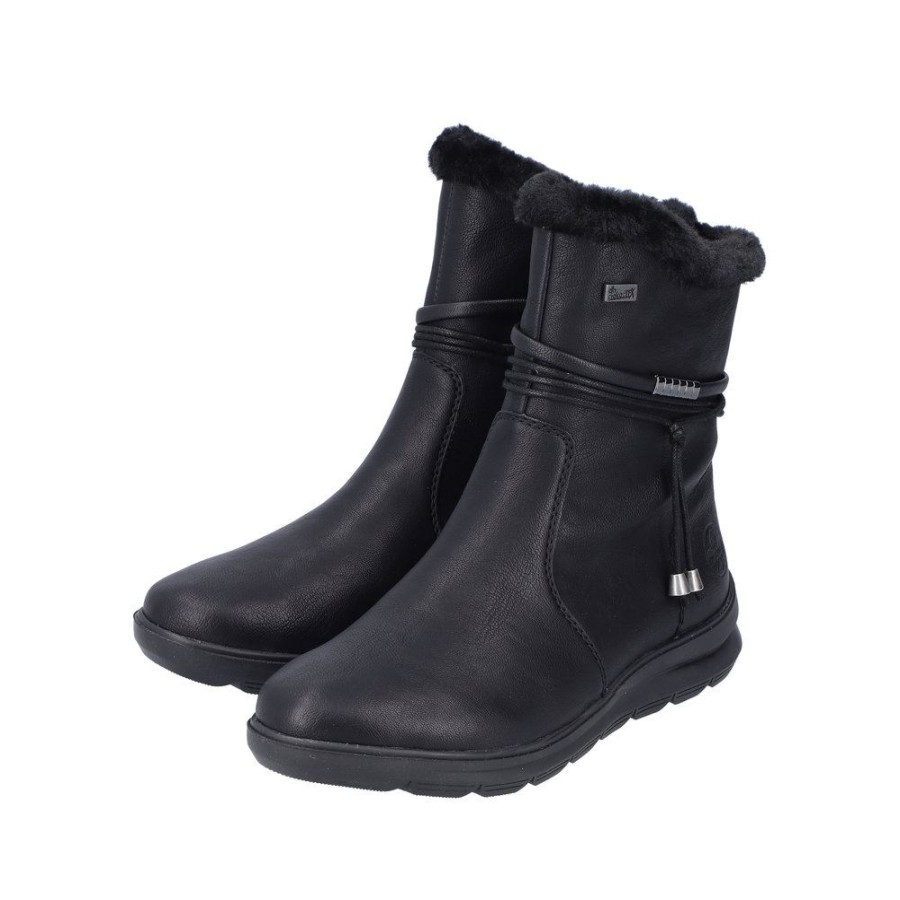 Rieker Rieker Damen Kurzstiefel Wechselfusbett, Tex-Membran Schwarz S23 Z0070-00 Schwarz/Nero Stiefel