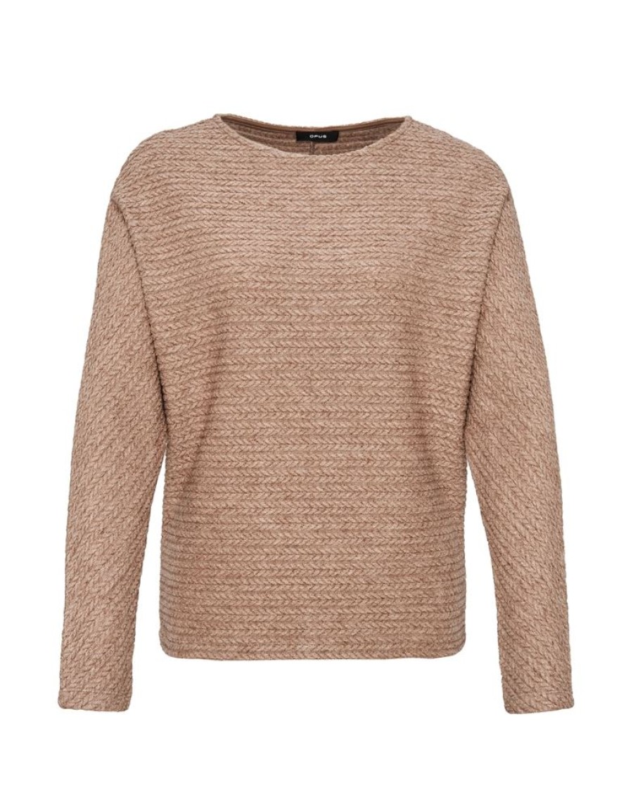 OPUS Opus Sweater Gelai Braun S22 10095910758100 20008 Nutmeg Pullover