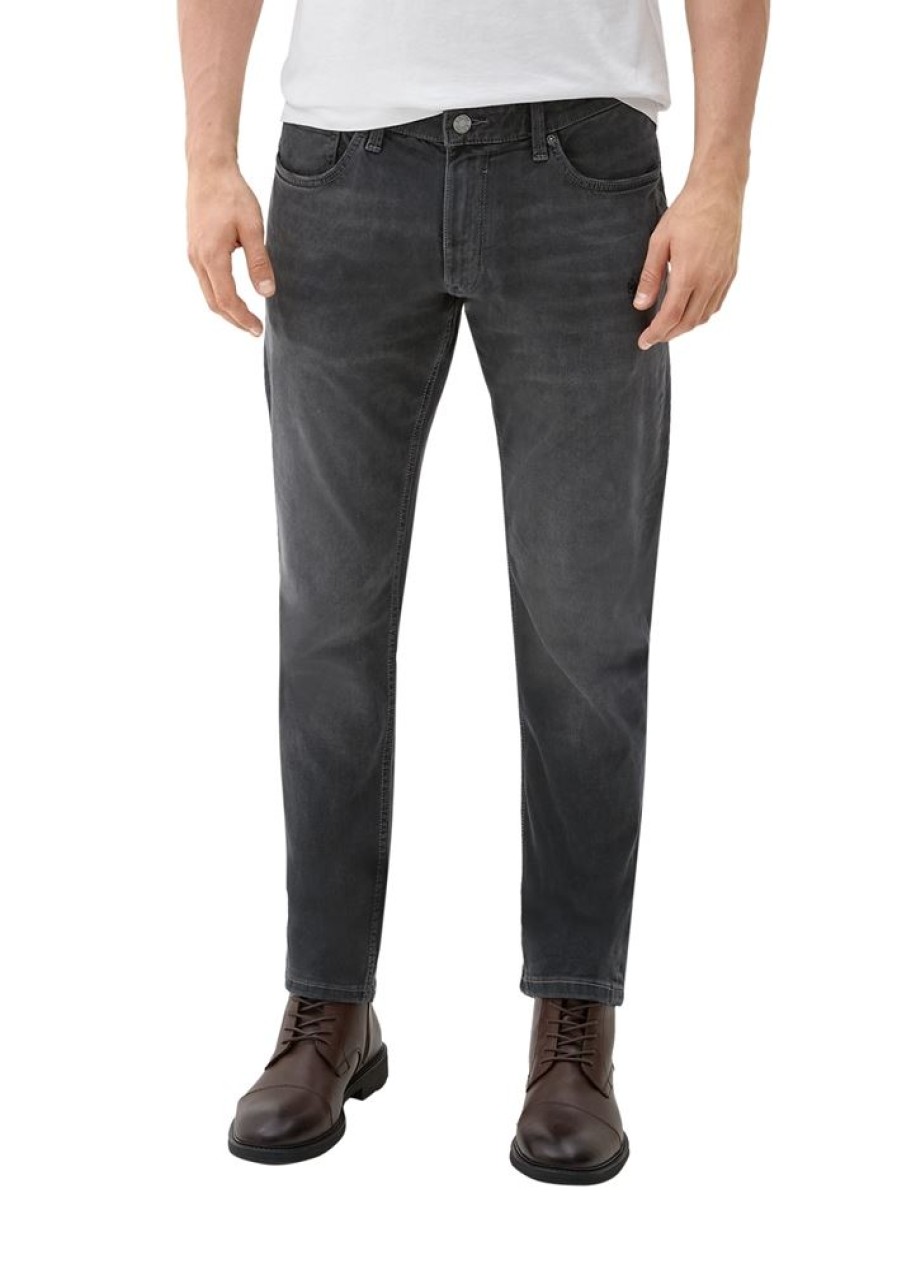 s.Oliver S.Oliver Herren Jeans Slim-Leg Waschung Grau S22 2121738 96Z4 Grey/Black Jeans